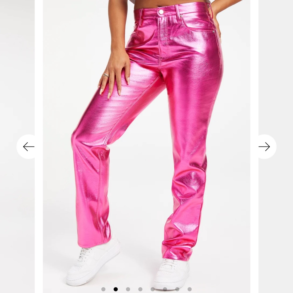 GOOD ICON METALLIC FAUX LEATHER PANTS. PRICE IS FIRM !!!! NEVER WORN!!!!